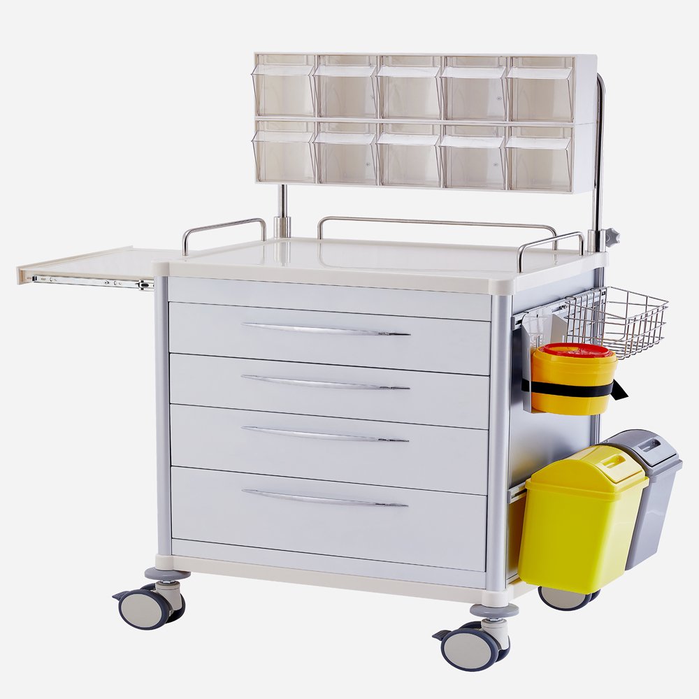 MIT-12 Factory Direct ABS Treatment Cart Medical Infusion Trolley with Universal Wheels for Hospital