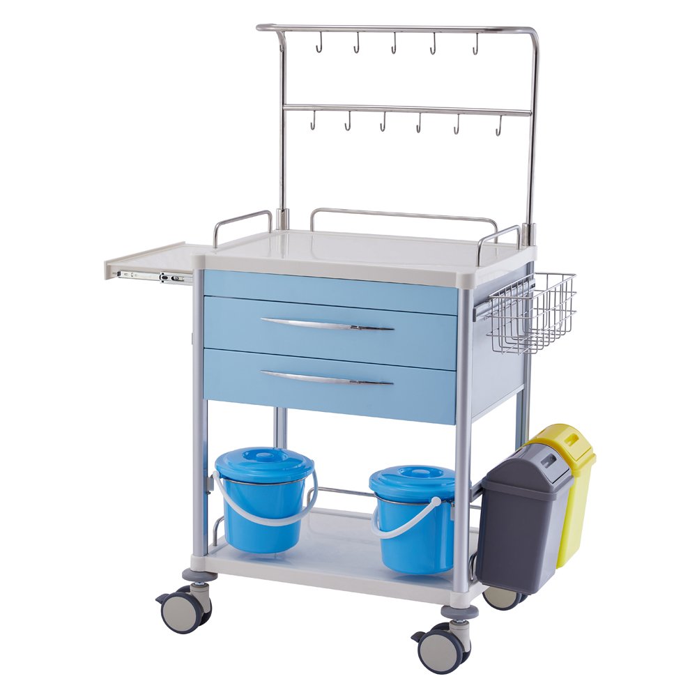 MIT-12 Factory Direct ABS Treatment Cart Medical Infusion Trolley with Universal Wheels for Hospital