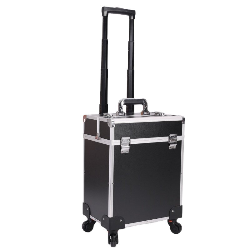 Professional Makeup Train Case Travel Makeup Trolley Rolling Cosmetic Case Makeup Box Cosmetic Case