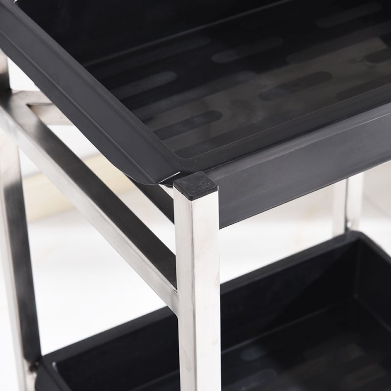New stainless steel hair cart, overall three-layer cart, tool cart, hair dyeing cart