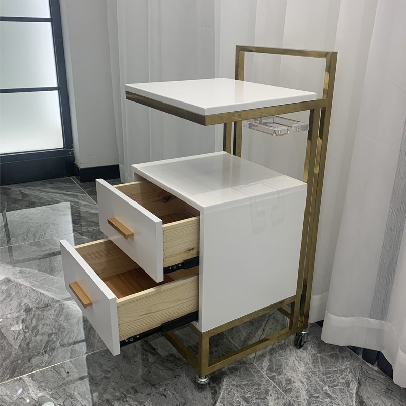 ZY-784 Hair Salon Station, Furniture, Wooden Cabinets With Drawers, Barber Cabinets, Trolleys, Hairdressers