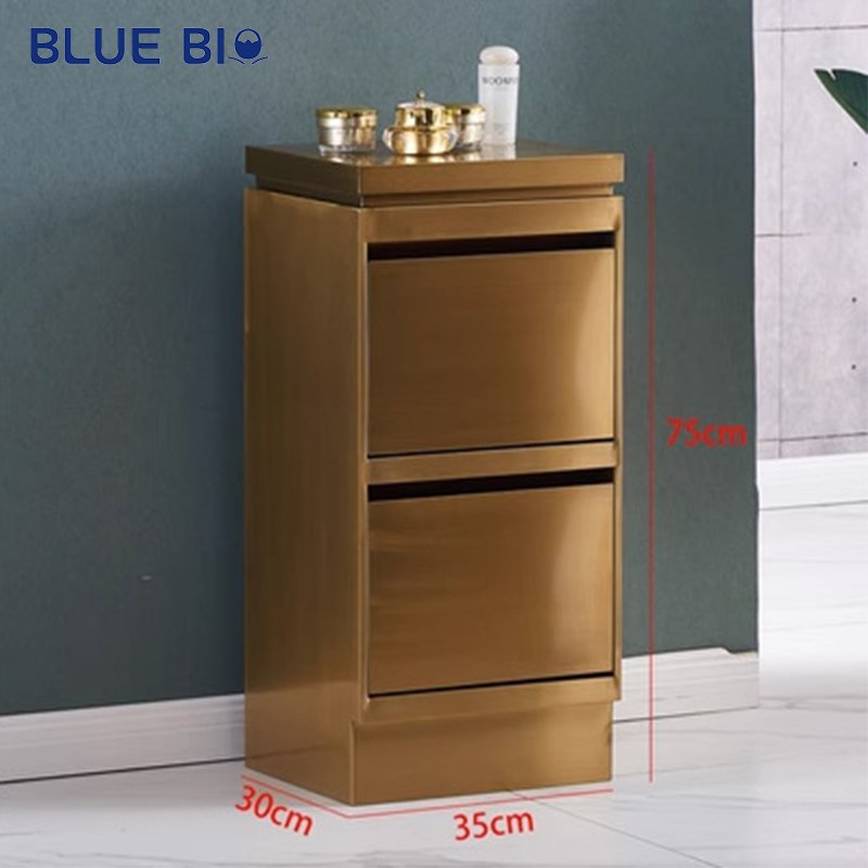 Beauty Barber Shop Modern Rolling Salon Cart Lockable Hair Salon Trolley Facial Spa Beauty Trolleys Stool Storage Cabinet