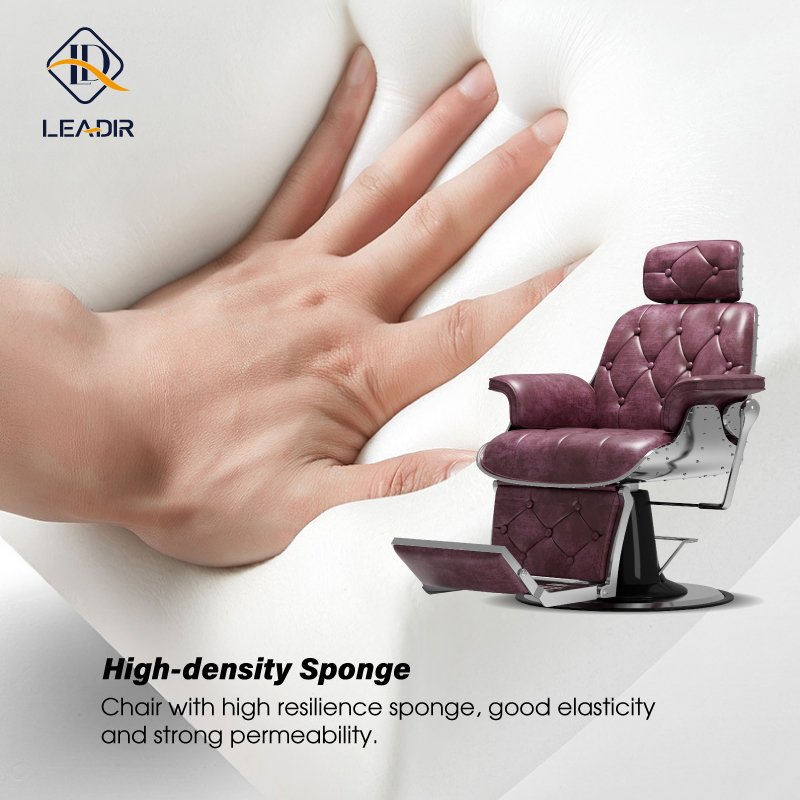 Salon Furniture Antique Style Red Silver Barber Shop Hair Styling Chair Salon Barber Chair For Sale