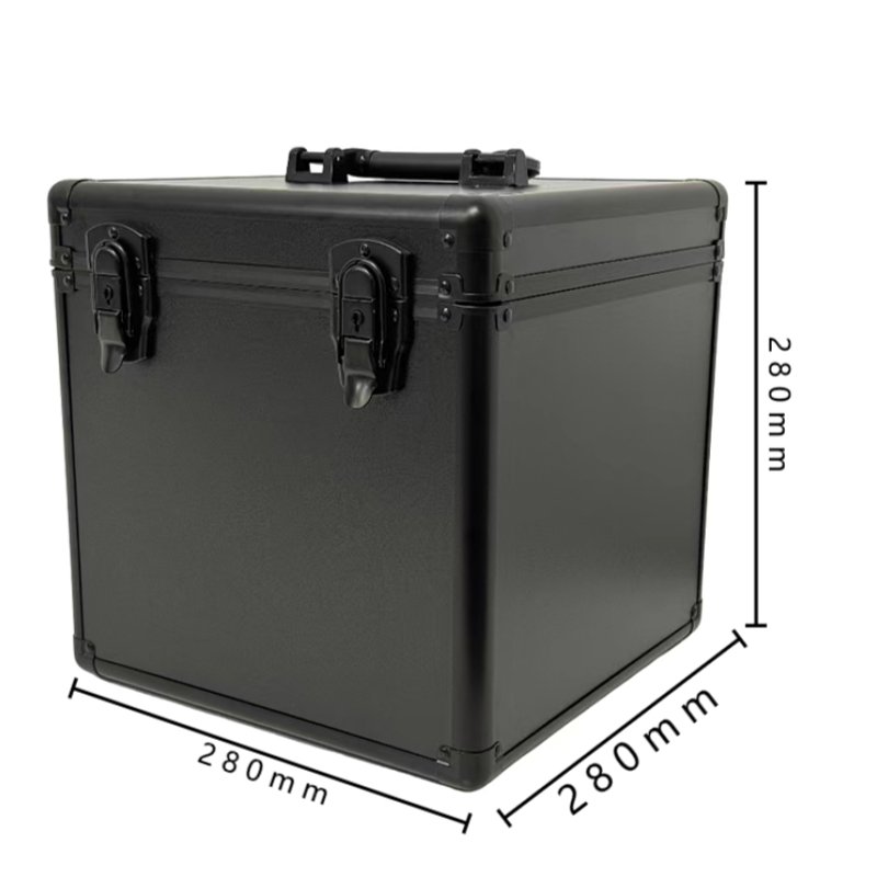 Hot selling Aluminum Alloy Suitcase For Instrument Equipment Vinyl Record Storage Box DVD carrying Case With Combination Lock