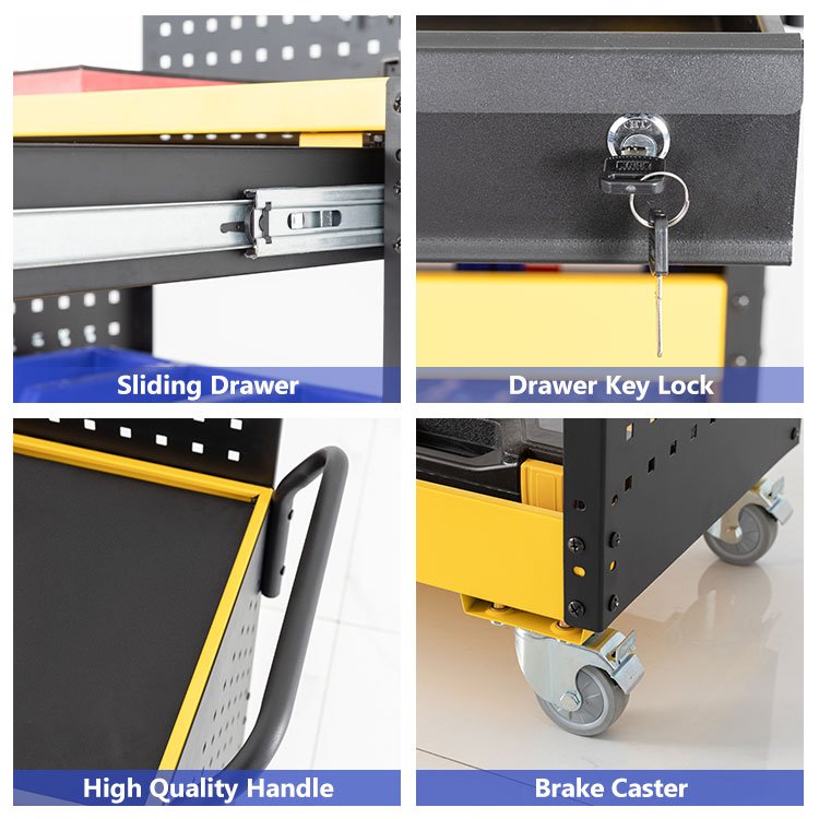 beauty salon drawer cnc storage trolley handle wheels professional detailing garage workshop rolling mechanic china tool cart