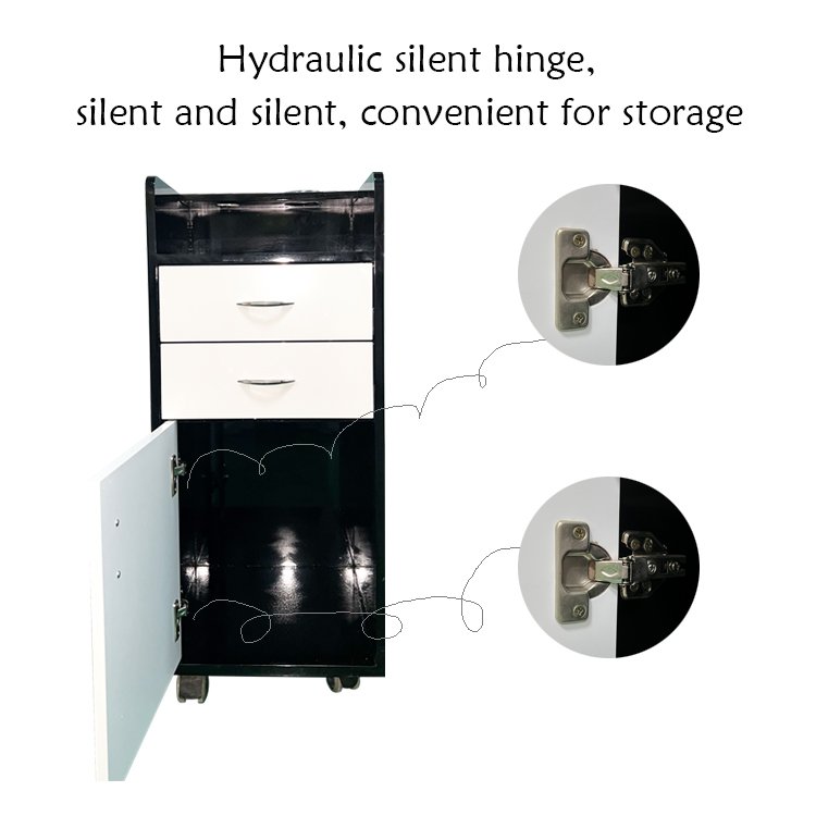 Rolling Beauty Salon Trolley Storage Cart Storage Cabinet Hairdressing Tool Station 3 Drawer Storage Chest