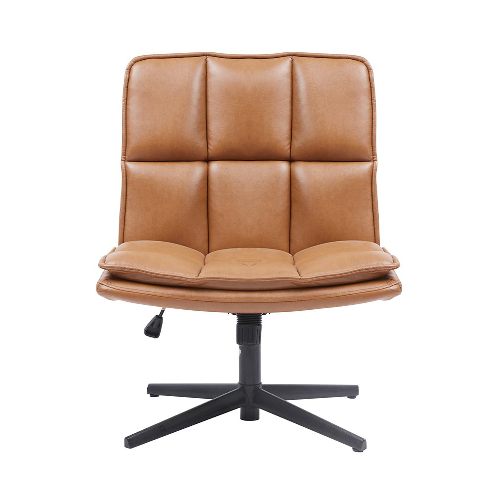 Hot Selling Customized Soft Cushion Abrasion Resistant Waterproof Brown Rotatable Leather Bar Chair