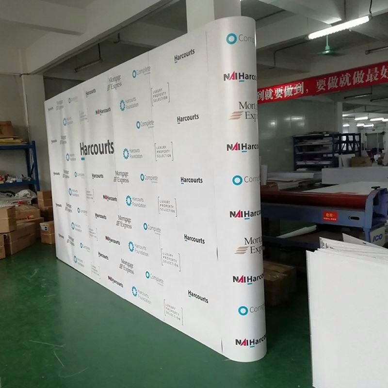 Exhibition Display Straight Or Curved Pop Up Banner Wall For Advertising