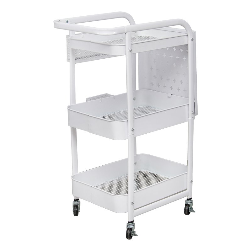 Hot sale 3 Tiers kitchen metal Rolling utility Cart Mobile Small Rolling Cart Storage Trolley 3 Drawers storage cart