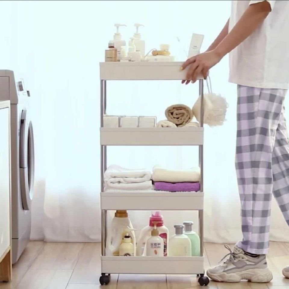 Environmentally Friendly Plastic PP Multi-layer Convenient Household Kitchen Shelves Storage Holder Spice Rack Organizer Trolley