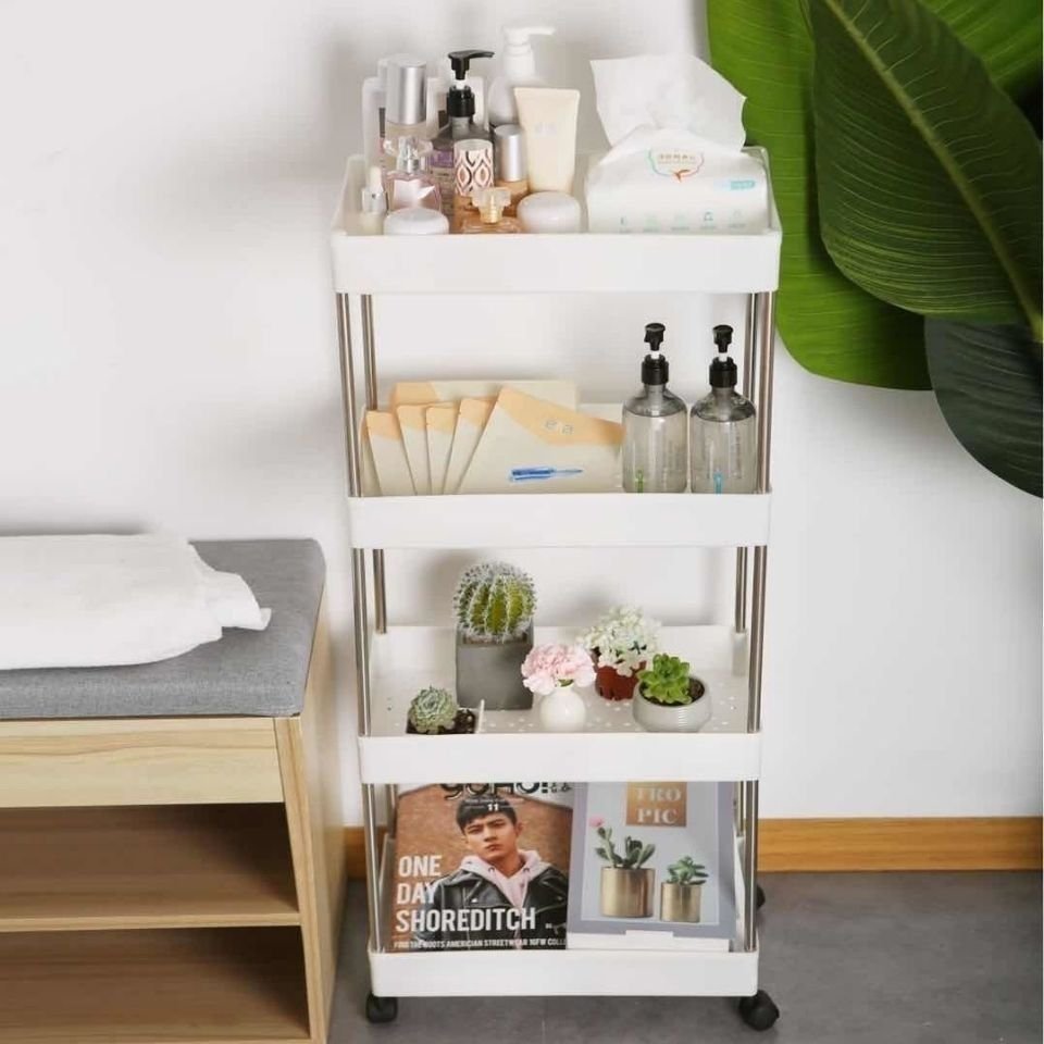 Environmentally Friendly Plastic PP Multi-layer Convenient Household Kitchen Shelves Storage Holder Spice Rack Organizer Trolley