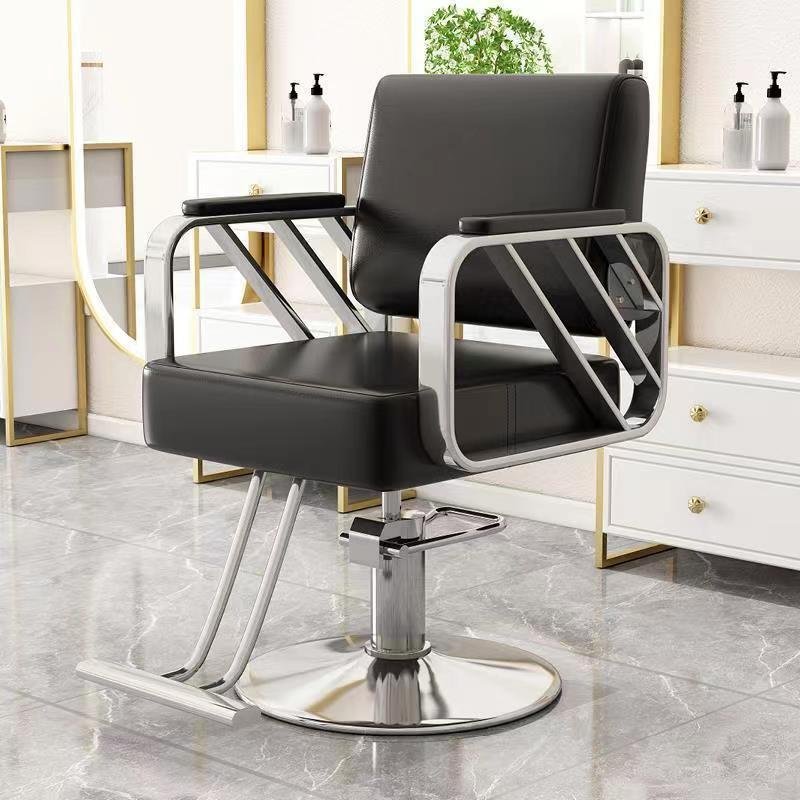 Retro Salon Hairdressing Chairs Hydraulic 360 Degree Swivel Hair Salon Lifting Barber Chair
