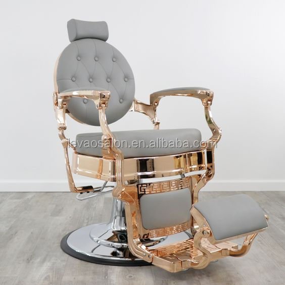 Hairdressing Styling Chair Black And Gold Salon Barber Chair For Sale Barbershop Chair