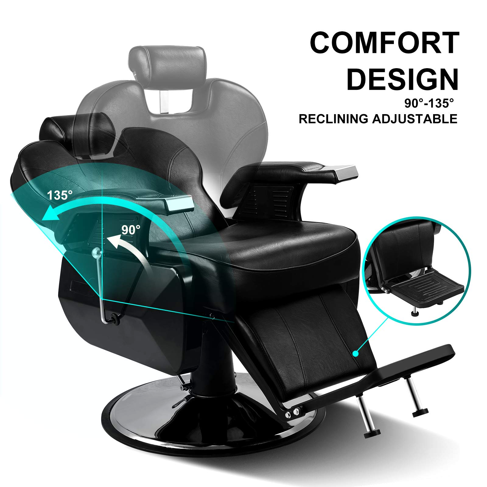 High quality electric hair professional hair furniture salon equipment Hair chair for men barber chair