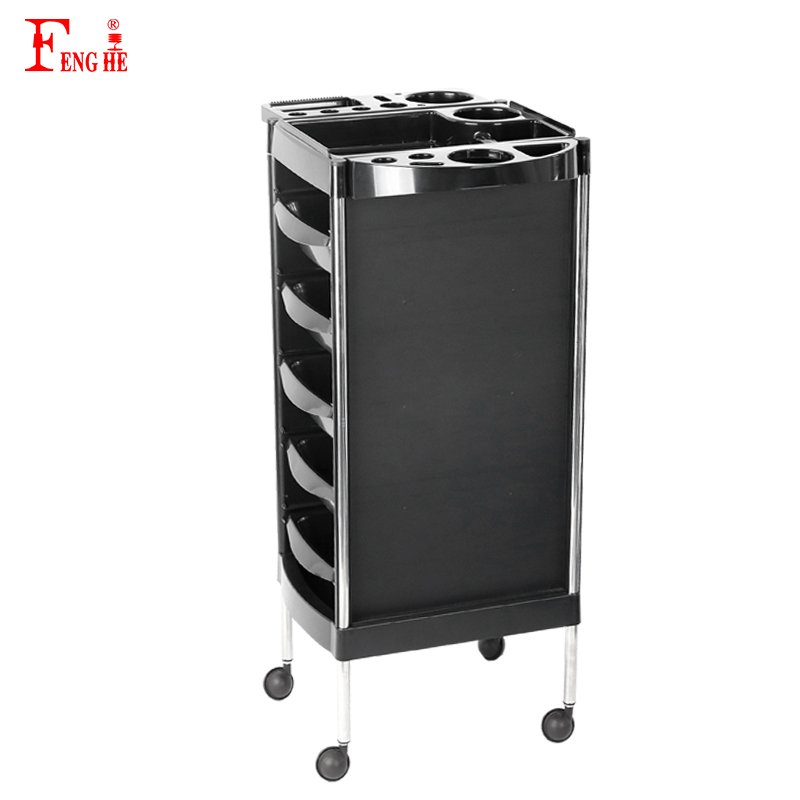 Professionnel Plastic Beauty Hair salon trolley With Doesn't Suck Hair Wheel