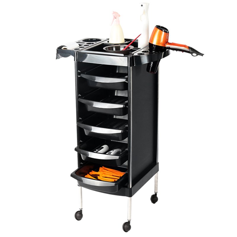 Professionnel Plastic Beauty Hair salon trolley With Doesn't Suck Hair Wheel