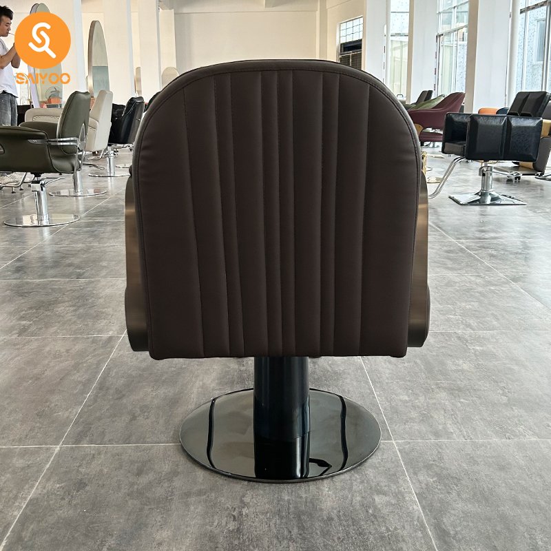 Takara Belmont Barber Chair with Metal Handrails Rotating Salon Hair Cutting Chair