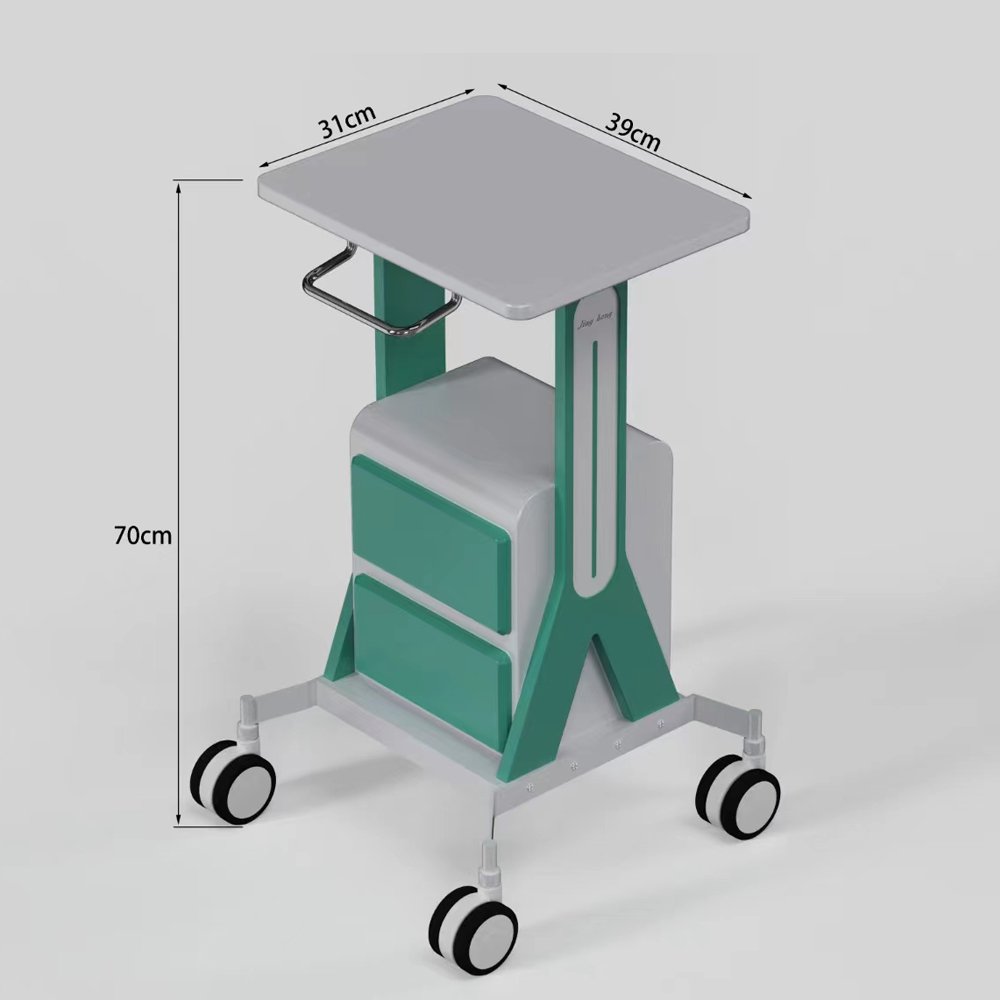 New Design Commercial Furniture Facial Spa Machine Metal Cart Beauty Salon Trolley With 4 Wheels