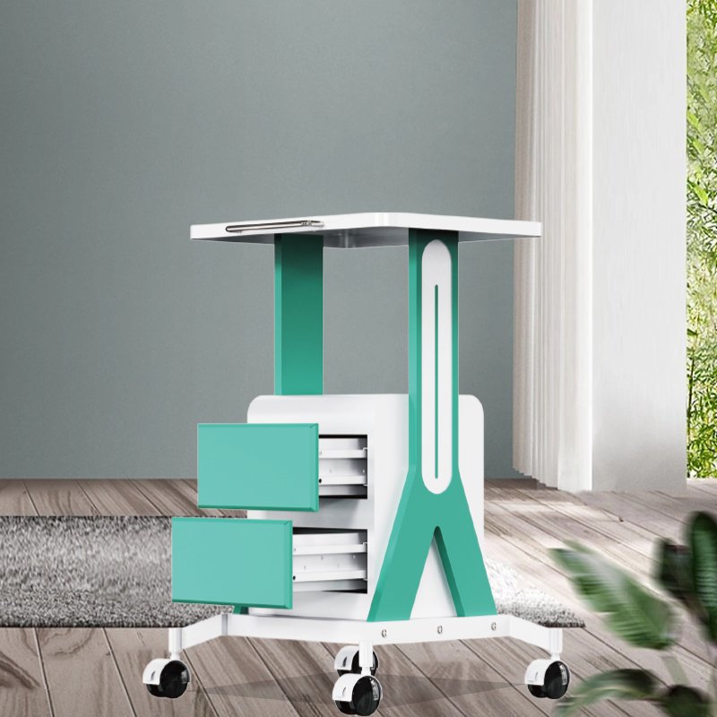 New Design Commercial Furniture Facial Spa Machine Metal Cart Beauty Salon Trolley With 4 Wheels