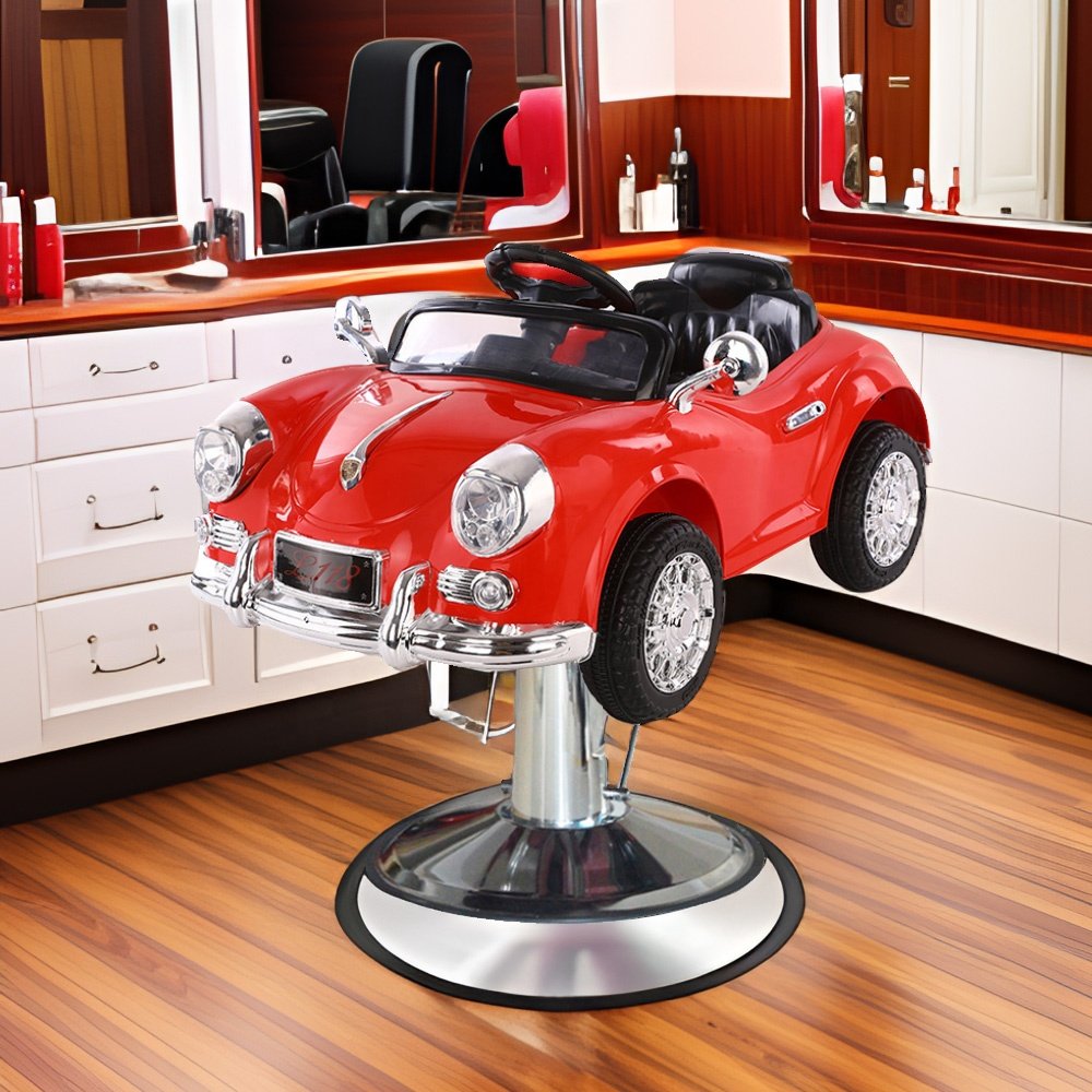 Factory Wholesale Blue Kid Barber Chair Hair Salon Furniture Car Sh Baby Armchair For Salon Place