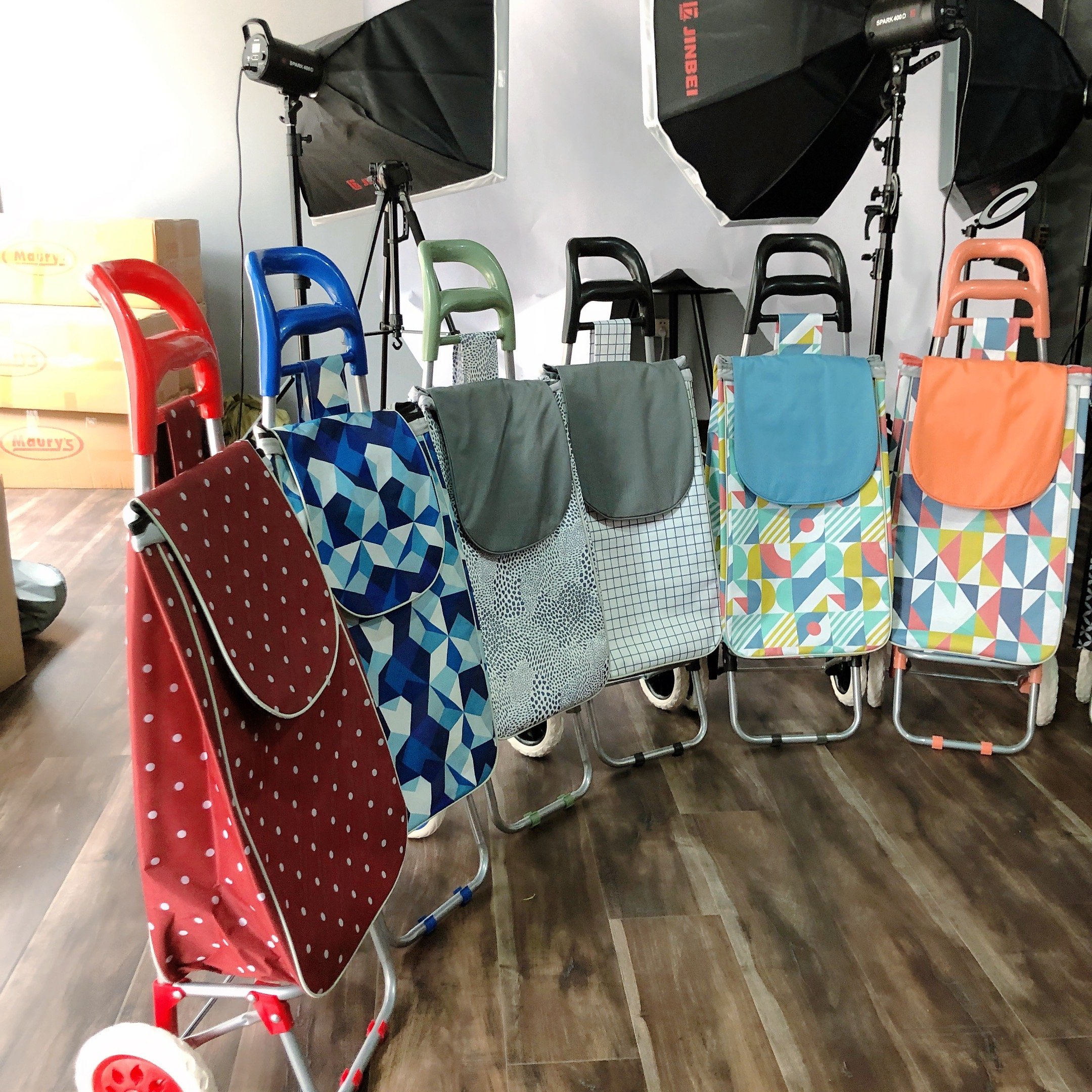 customized Folding golf shopping hospital salon luxury dog salon trolleys speakers bag salon trolley hairdressing