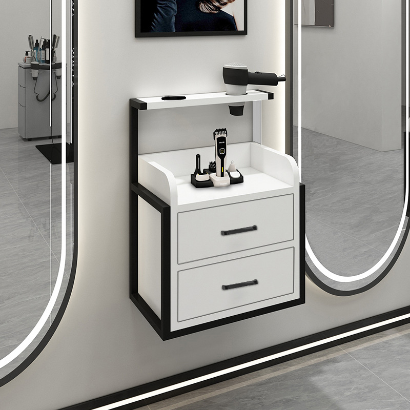 Beauty SPA Hair Salon Gold Drawers Salon Wall Mounted Cabinet