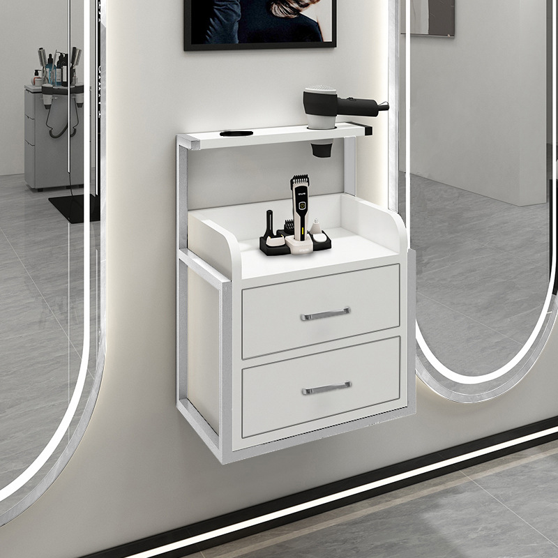 Beauty SPA Hair Salon Gold Drawers Salon Wall Mounted Cabinet