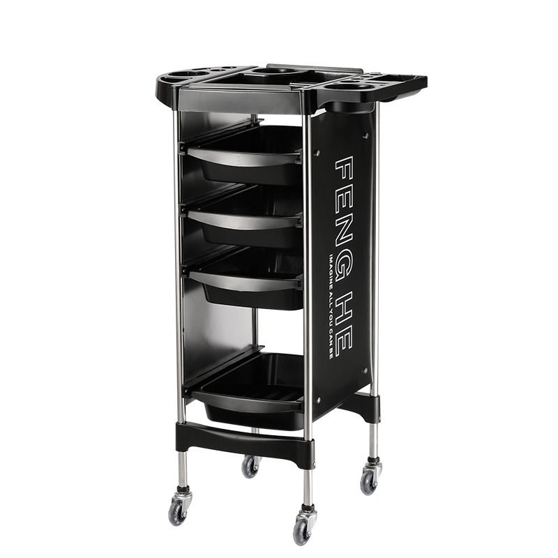 X11-2 hairdressing barber metal salon trolley rolling cart salon cart salon furniture trolleys with lock