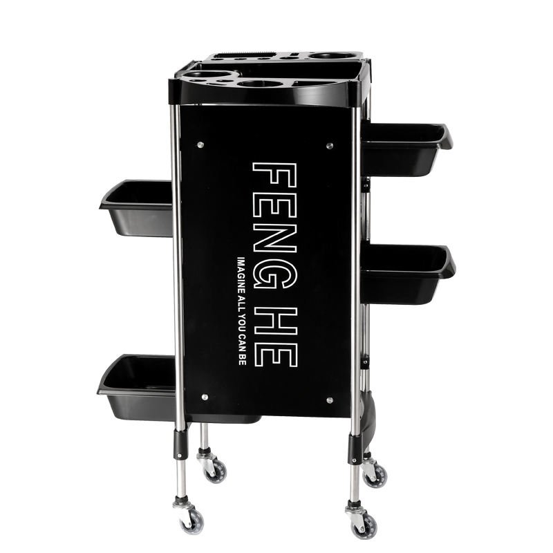 X11-2 hairdressing barber metal salon trolley rolling cart salon cart salon furniture trolleys with lock