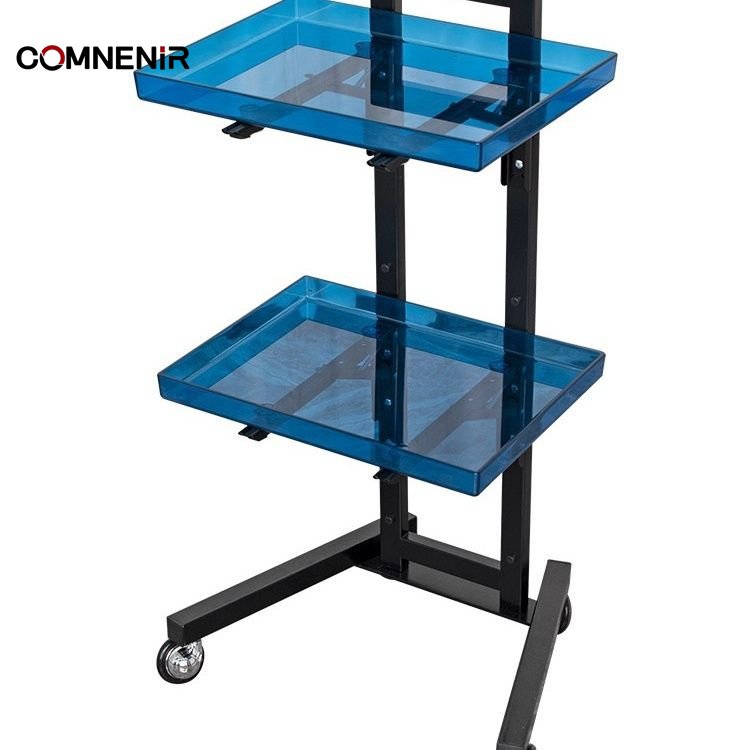 3 Layer Socket Beauty Medical Beauty Salon Trolley metal Dental Tool storage Cart White Salon Mobile stand