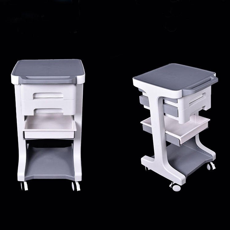Customized Mobile Medical Beauty Trolley Beauty Equipment Trolley Medical Simple Metal Plastic Medical Trolley
