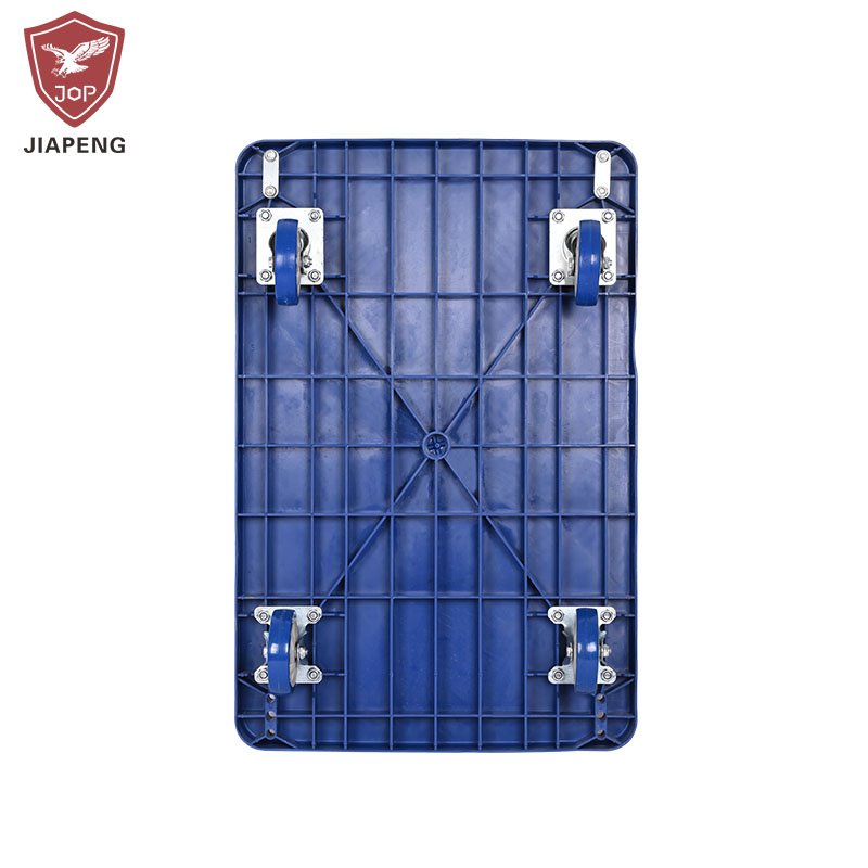 90*60mm Load 350kg Plastic Blue Folding Hand Carts trolleys For Material Handling Equipment