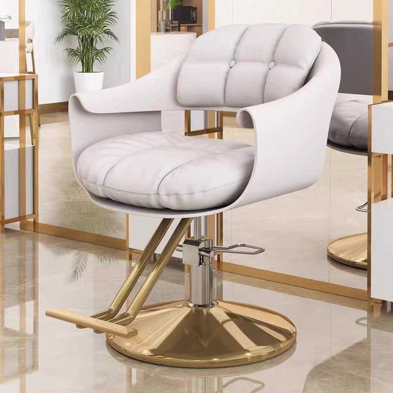 Barber Chair Set Hairdressing Barber Furniture Package Salon Chair Gold Luxury Metal Stainless Steel Beauty Salon