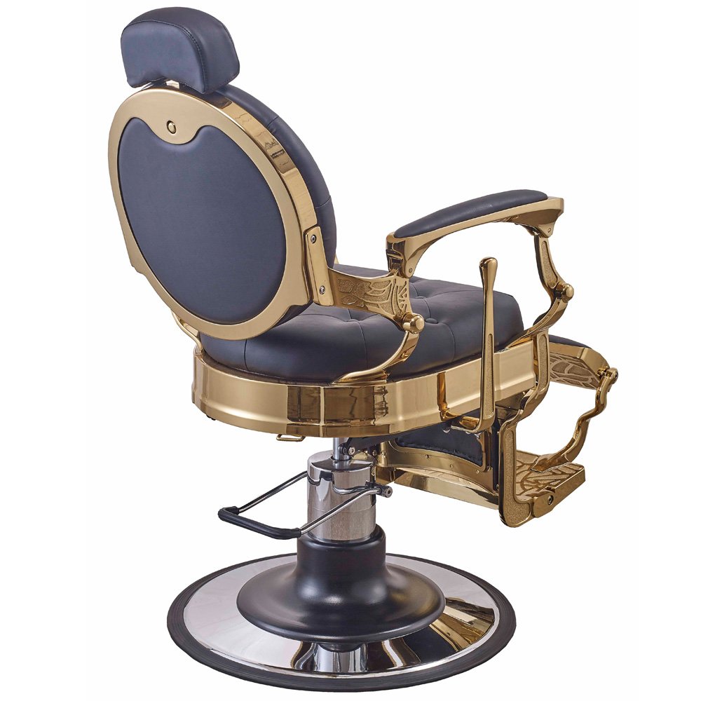 Yapin wholesale price luxury aluminum frame vintage gold hair salon furniture barber chair for men