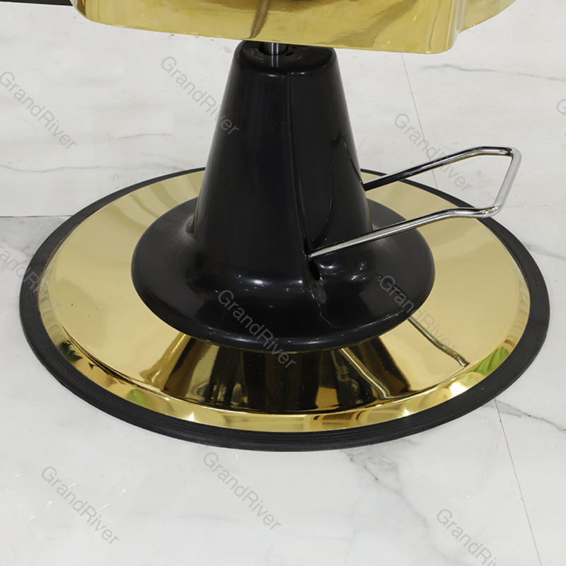 Barber Shop Hair Styling Chair Salon Barber Chair Antique Style Black Gold Beauty Salon Furniture Modern Synthetic Leather 1 Pc