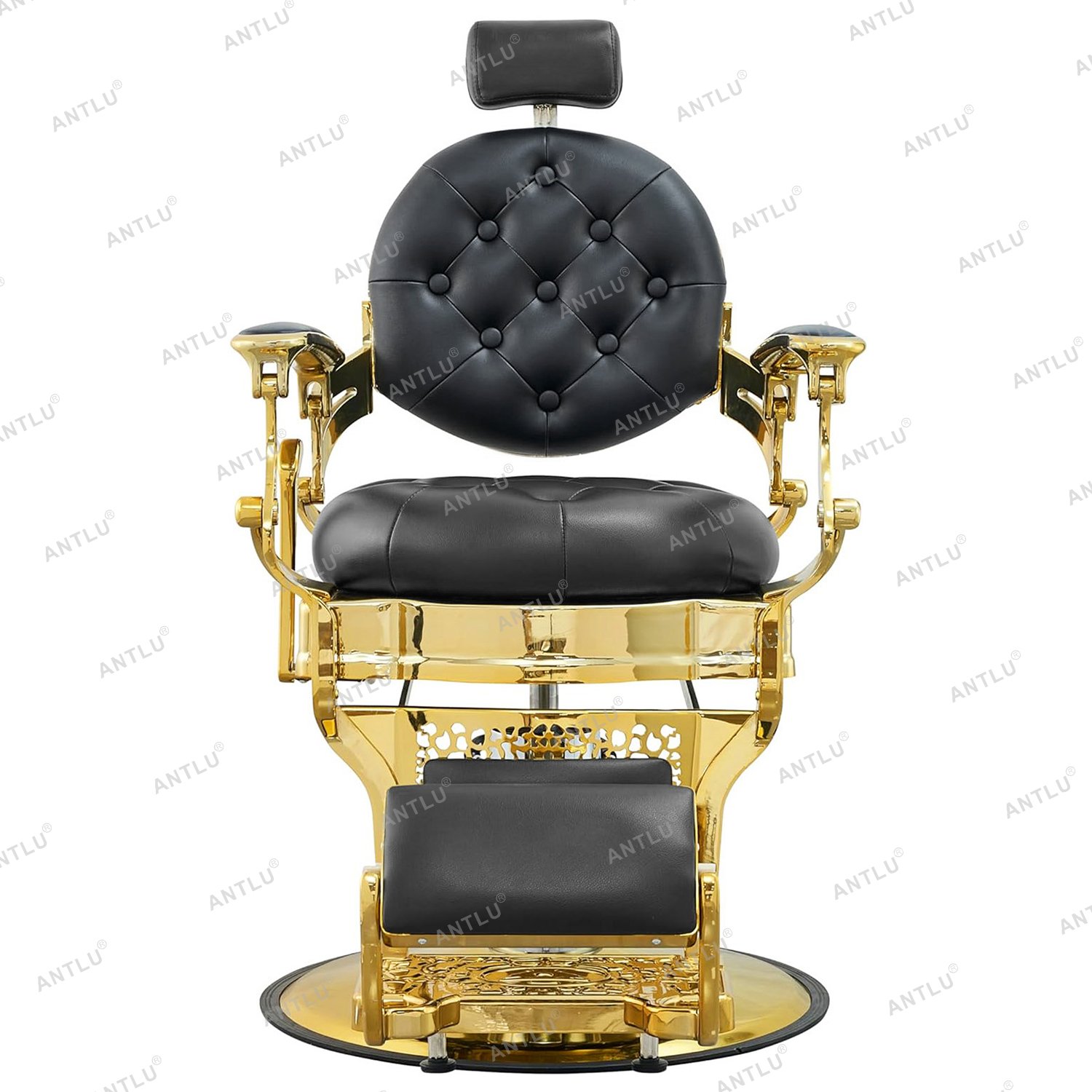 Luxury metal Barber Chair Retro Gold salon furniture haircutting barber chairs Men's vintage hairdressing salon chairs