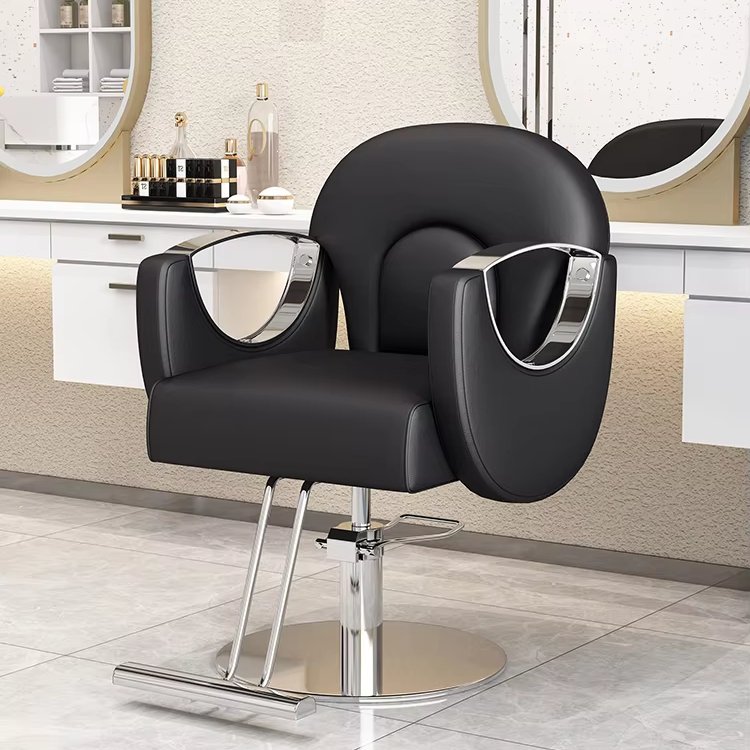 Luxury Modern & Vintage Leather Hairdressing Chair for Barber Shop Salon Stool with Steel & Metal Lift Swivel Living Room Home