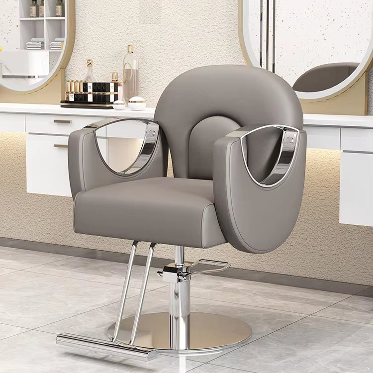 Luxury Modern & Vintage Leather Hairdressing Chair for Barber Shop Salon Stool with Steel & Metal Lift Swivel Living Room Home