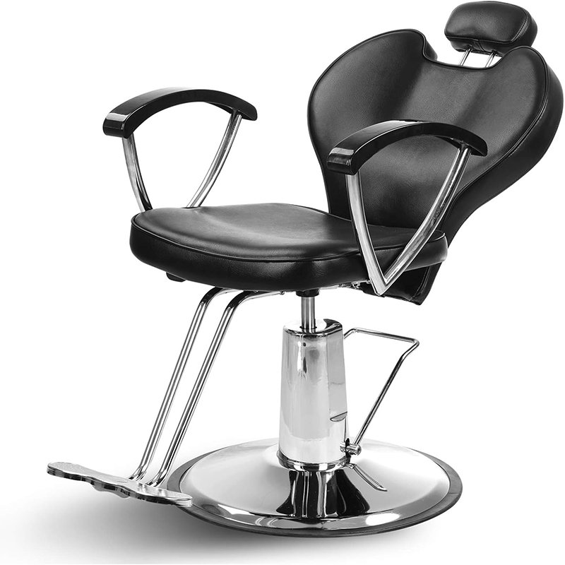 New Design Hair Salon Barber Reclining Chair Barber Chair Black