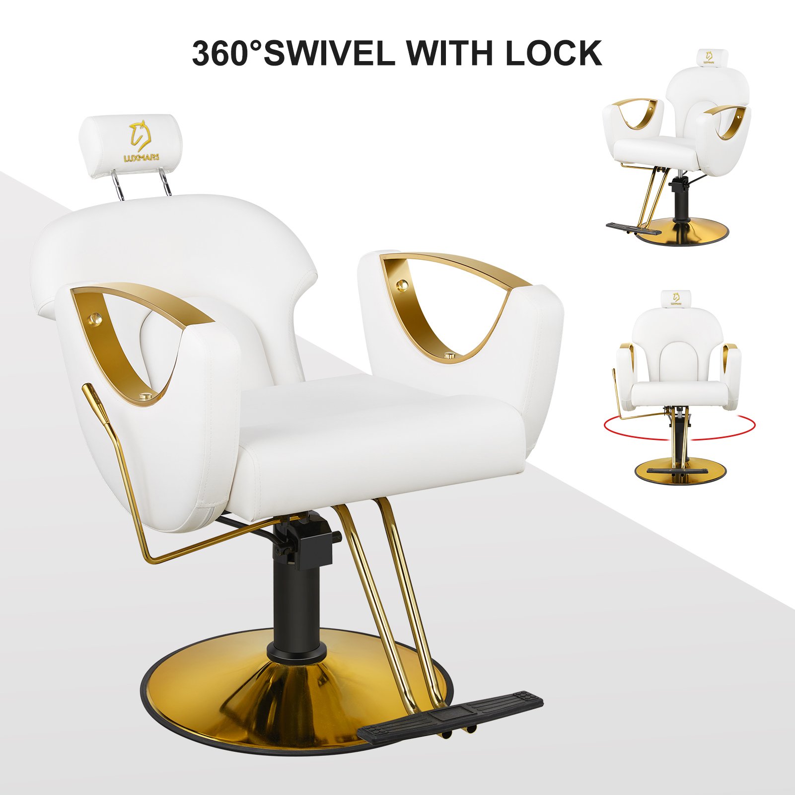 Stylish Reclining Salon Barber Chair barber chairs with Vintage Design and Modern Comfort