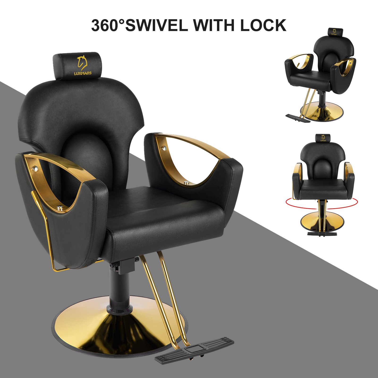 Stylish Reclining Salon Barber Chair barber chairs with Vintage Design and Modern Comfort