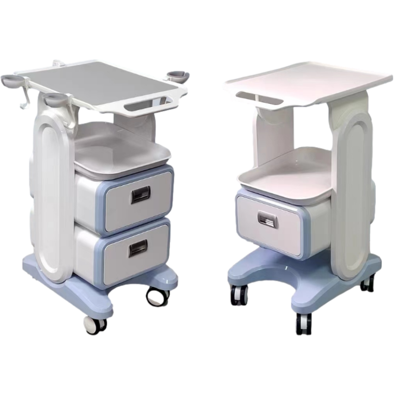 AYJ-TR004 Dental clinic trolley single and double drawer four-wheeled medical trolley