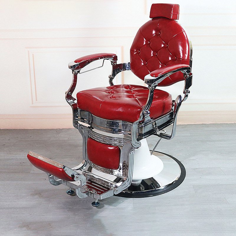 Hydraulic Hair Cutting Reclining Grooming Massage Chair Retro Salon Hairdressing Barber Chair