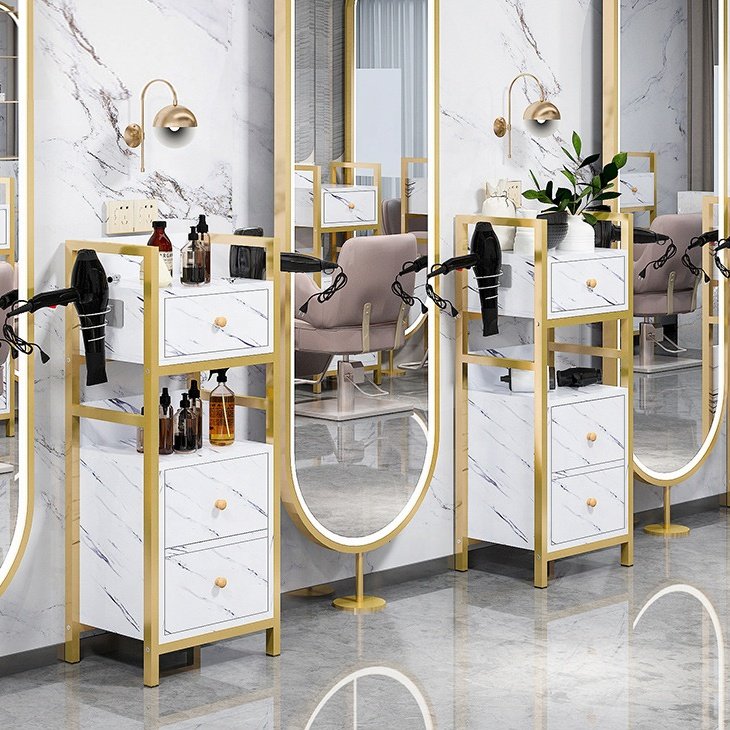 Modern beauty salon equipment other salon furniture nails supplies salon trolley chair mirror trolley