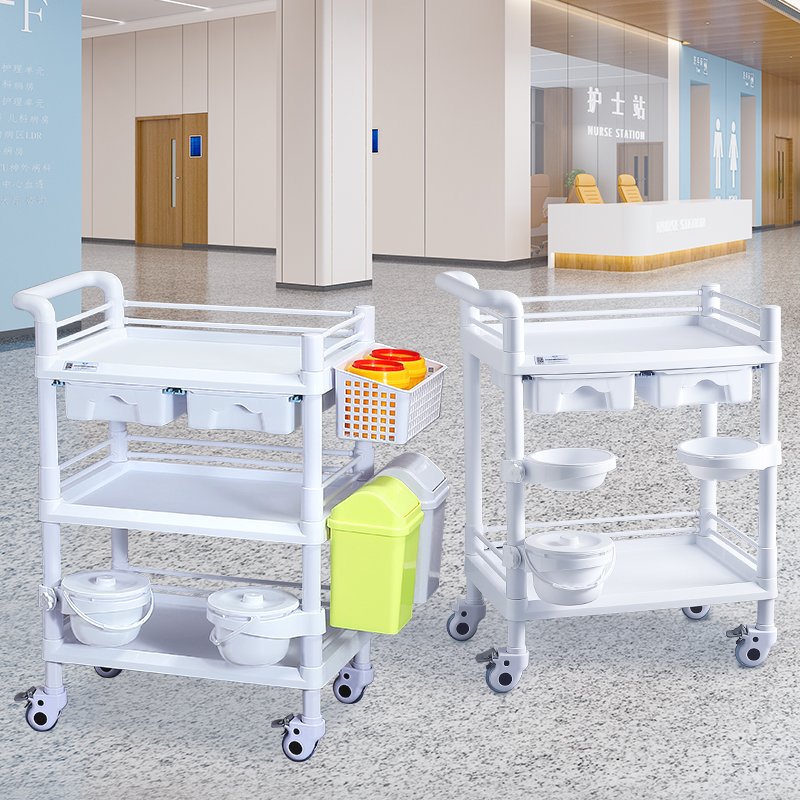 Factory wholesale hospital clinic salon trolley accessories disassembly type can be sold separately all plastic bucket ring