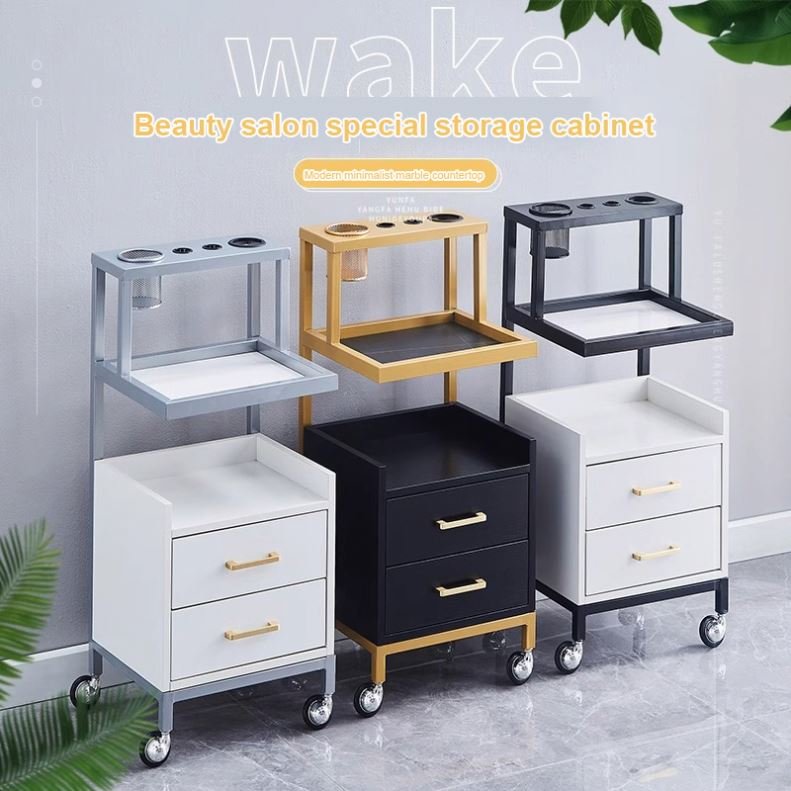 salon cheap hair salon trolley cart with wooden trolley HB-G725