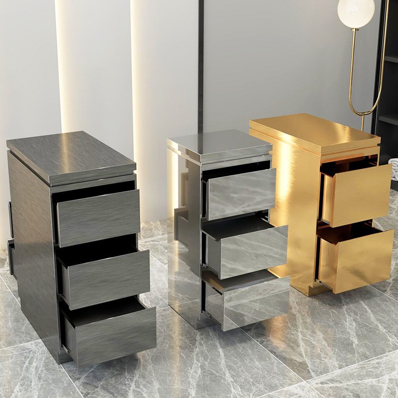 Hair Salon Trolley Professional Stainless Steel Metal Modern White Salon Furniture Beauty Machine Trolley Cart