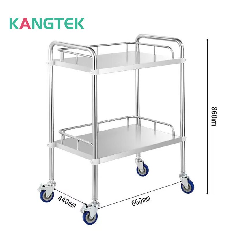 Hot Selling High Quality Hospital Or Clinic Stainless Steel Medical trolley Anesthesiologist Cart For Easy Sliding