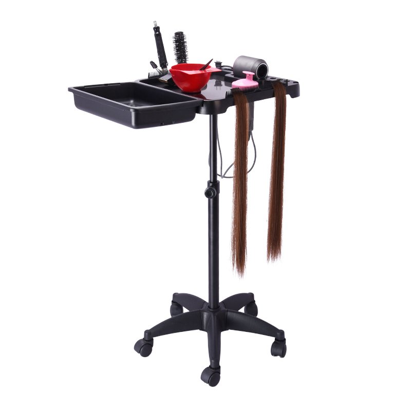 Magnetic Salon Tray Cart Rolling Multi-Functional Salon Tray with Removable Extension and Magnetic Bowls