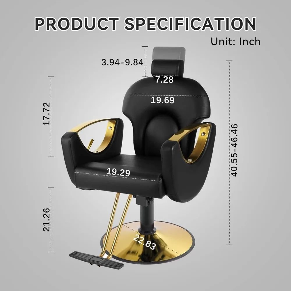 Barber Chair Salon Furniture Chair for Hair Stylist,Multi-Function Shampoo Tattoo Chair Beauty Salon Equipment for Barber shop